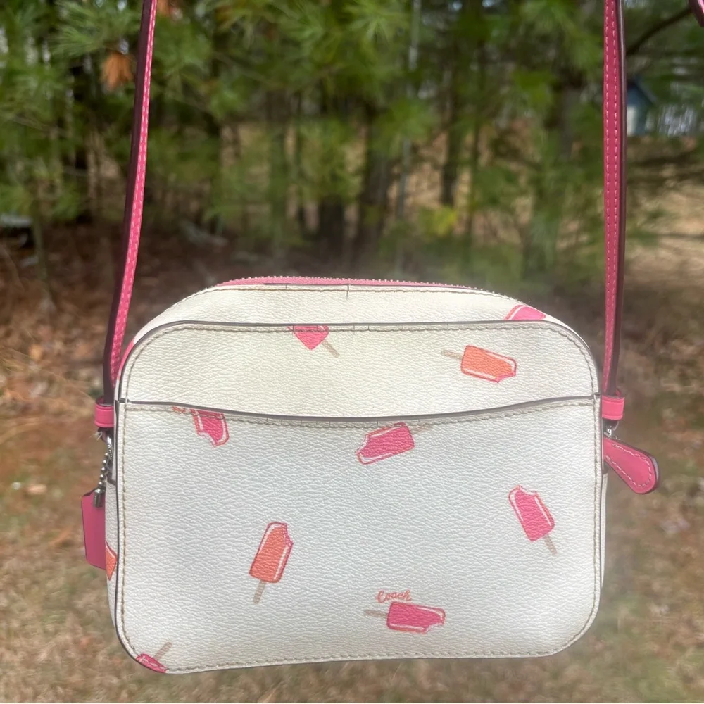 Coach White Popsicle Print Crossbody with Wristlet Limited Edition - Picture 10 of 17